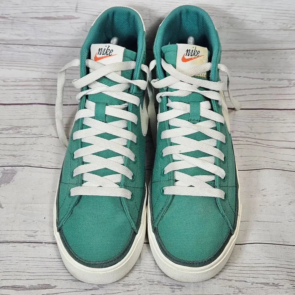 Nike DM3363-300 Court Legacy Men's 8 Teal Menthol Green White Canvas Sneakers